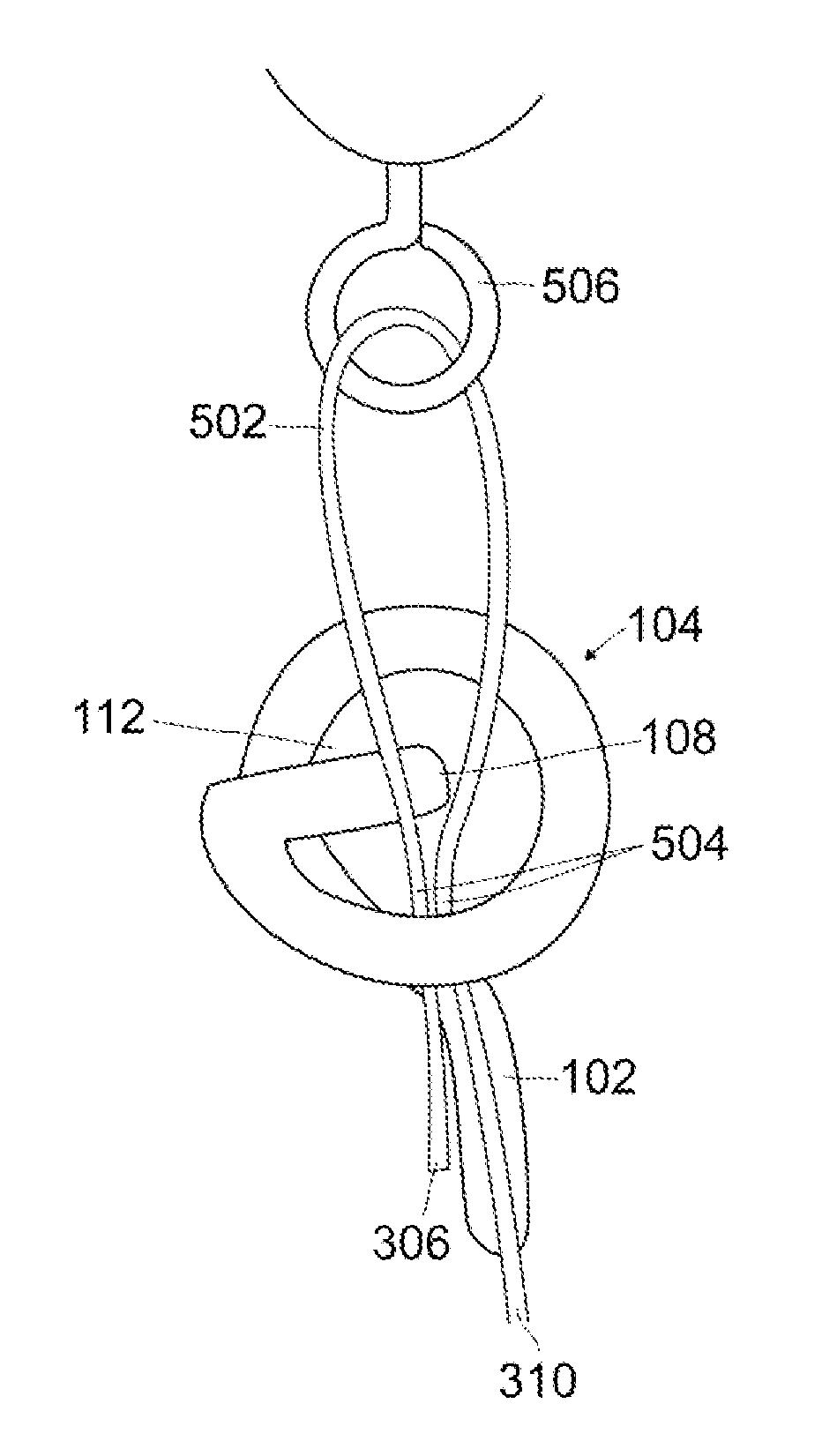 Non-releasable Line Fastening Device