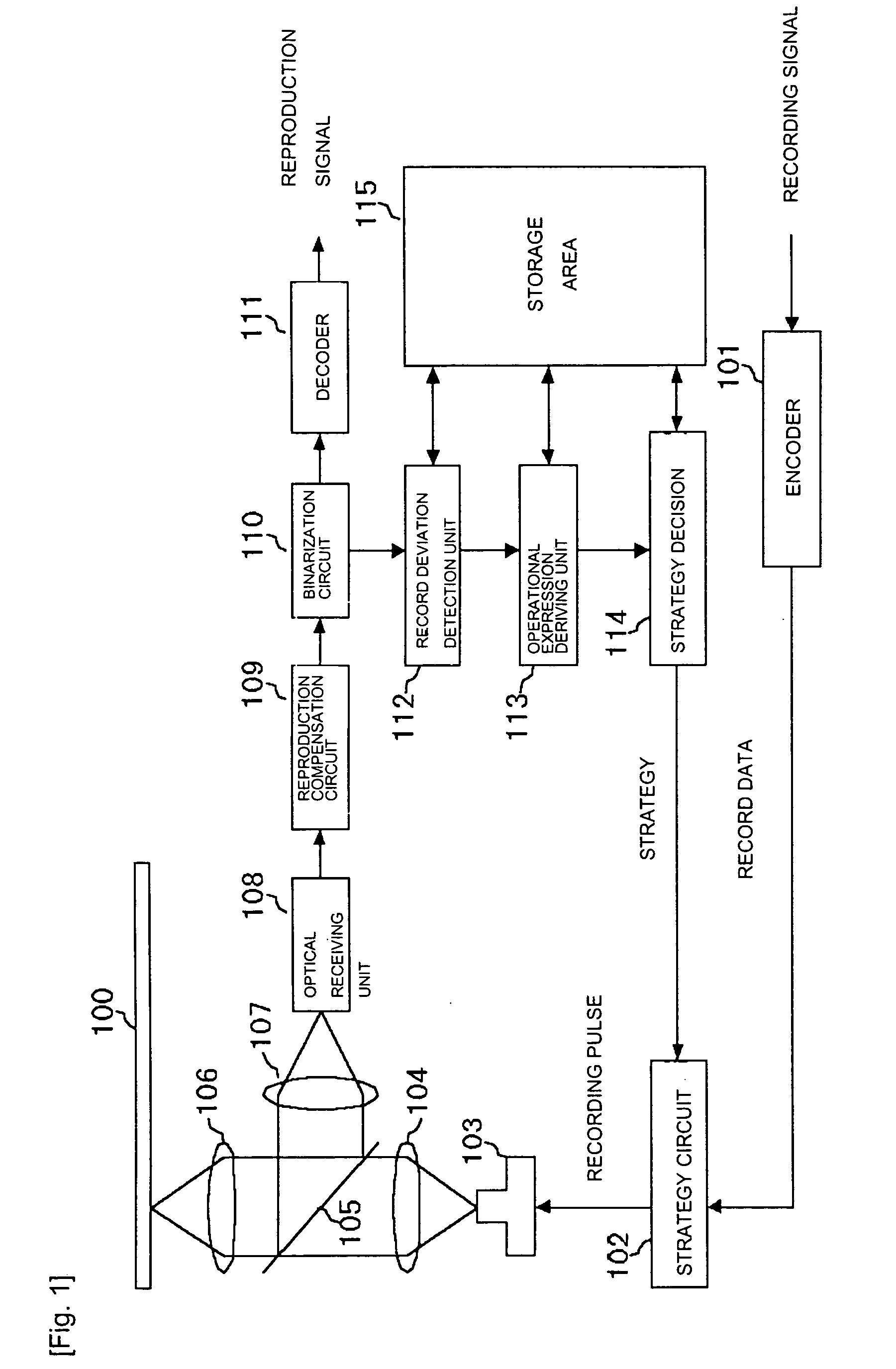 Optical information recording apparatus