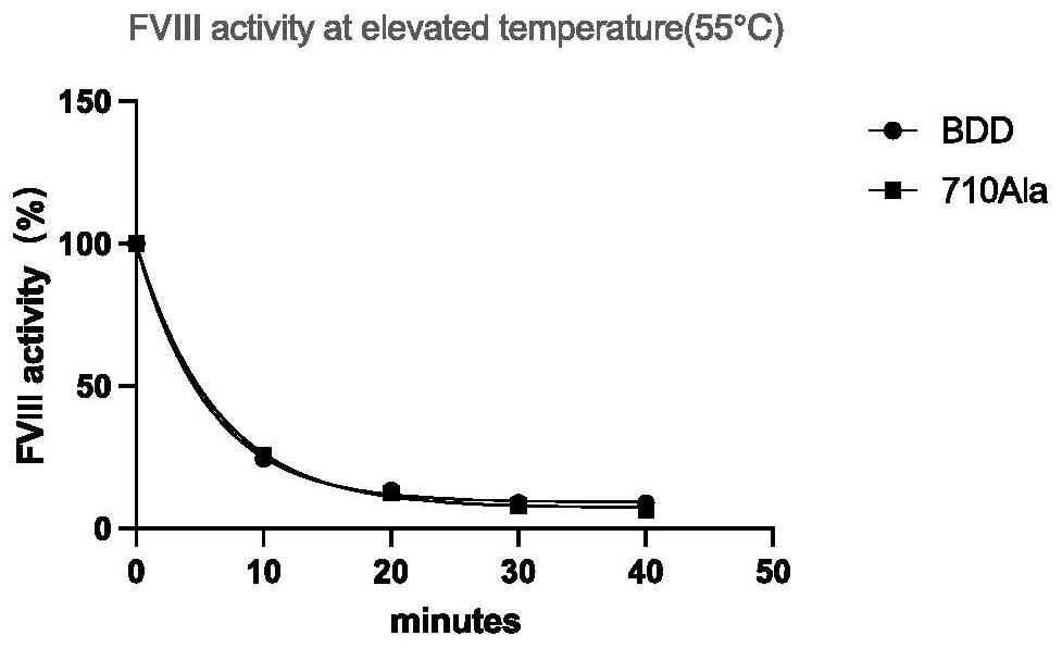 High-activity blood coagulation factor VIII or VIII polypeptide variant Gly710Ala