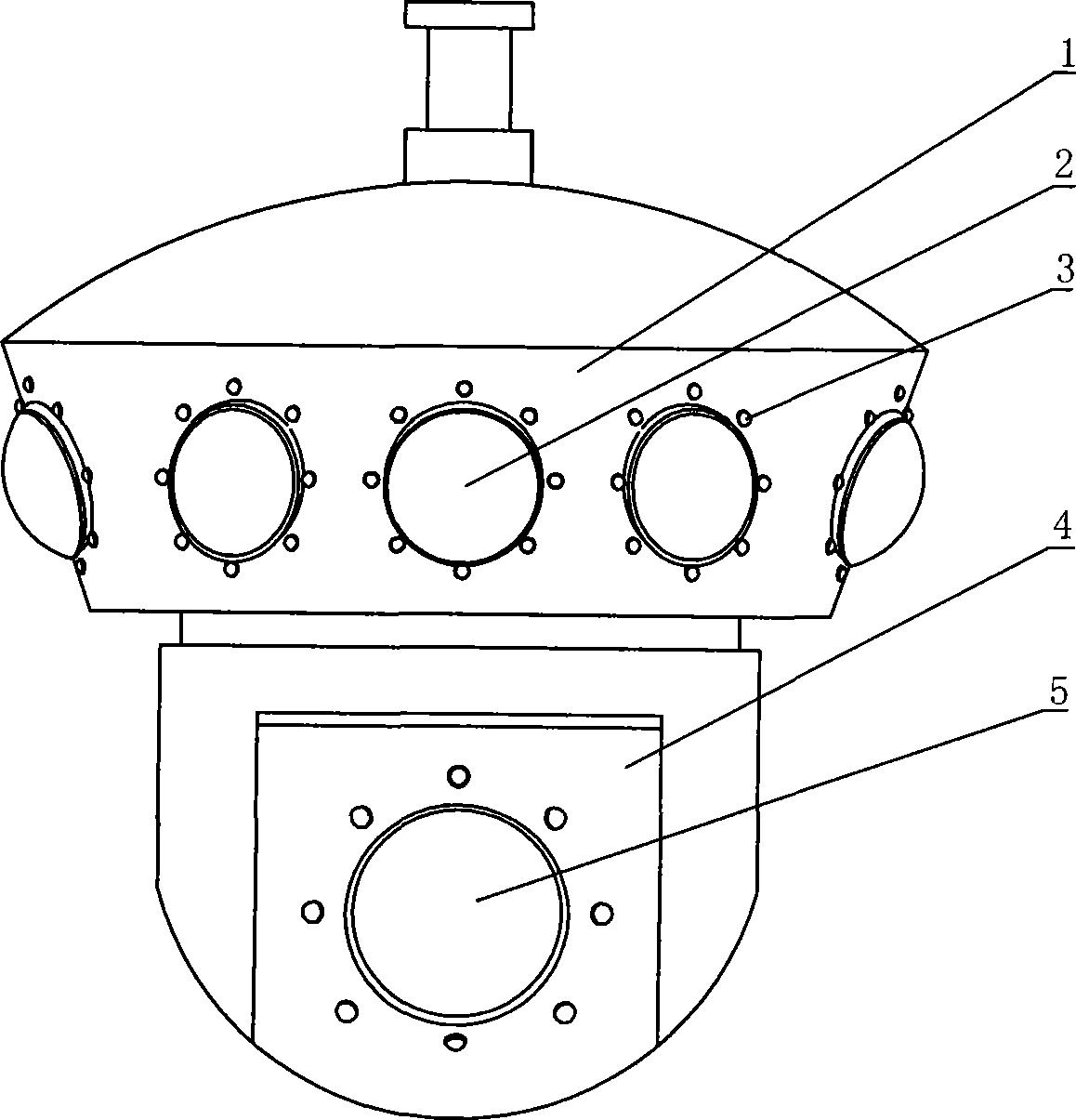 Ganged monitoring apparatus for infrared panorama and control method thereof