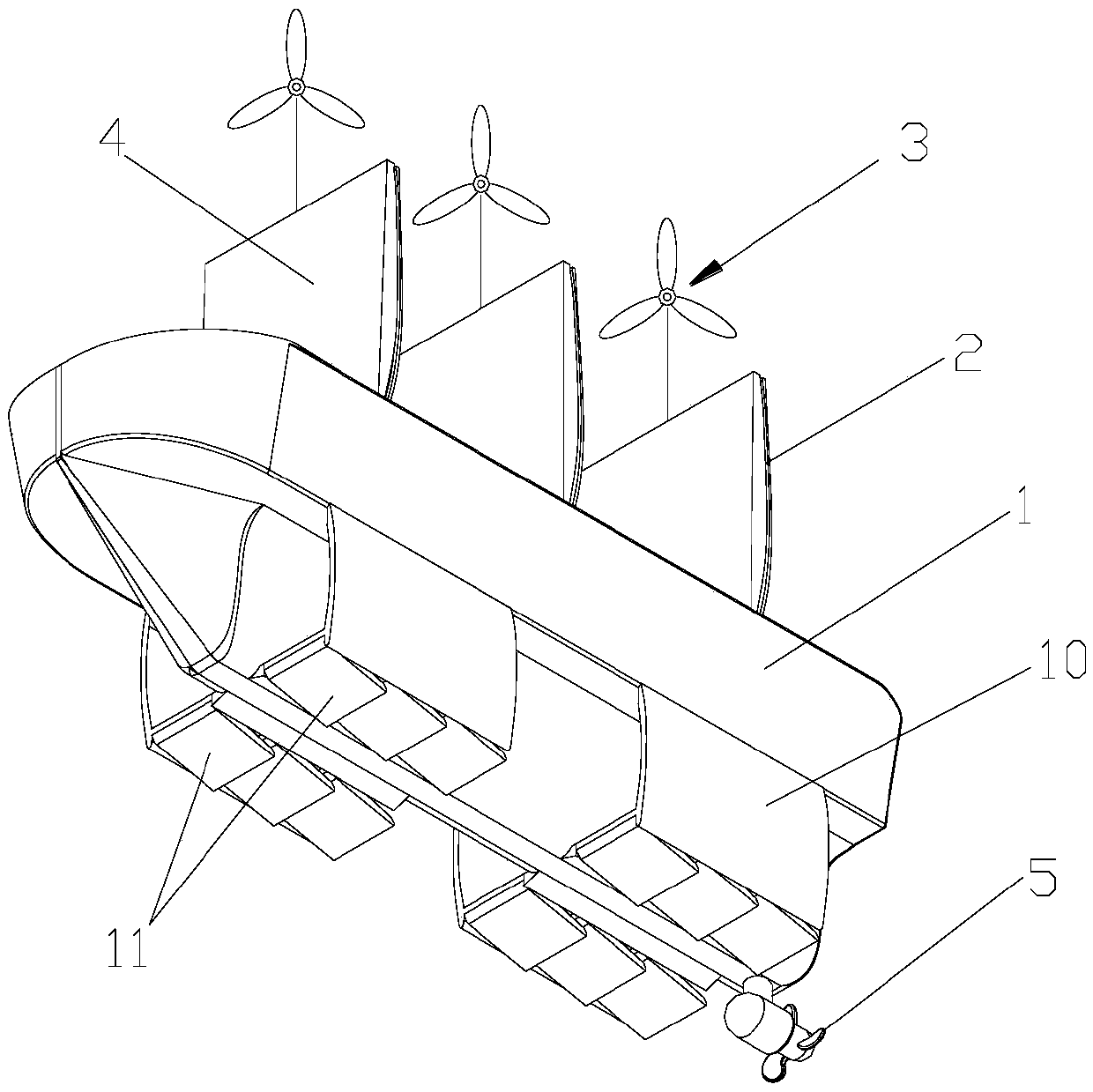 Green energy-saving ships based on dual-purpose propellers