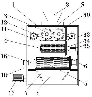 Construction waste recovering and powdering device