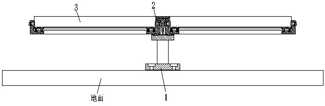 Split mounting type raised floor and laying method thereof