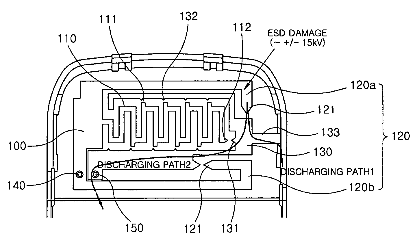 Mobile communication terminal having electrostatic discharge protection function