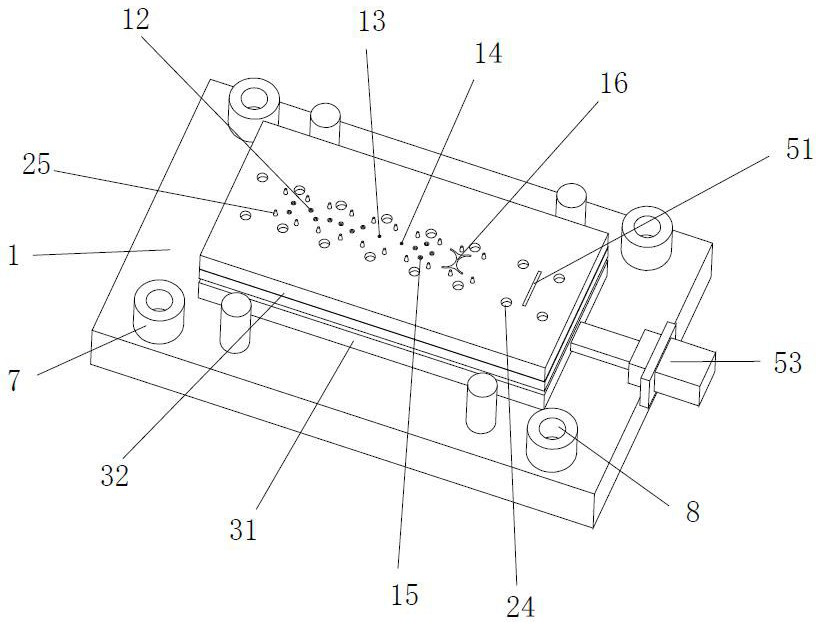 Stainless steel precision small hole burr-free punching die and forming method thereof