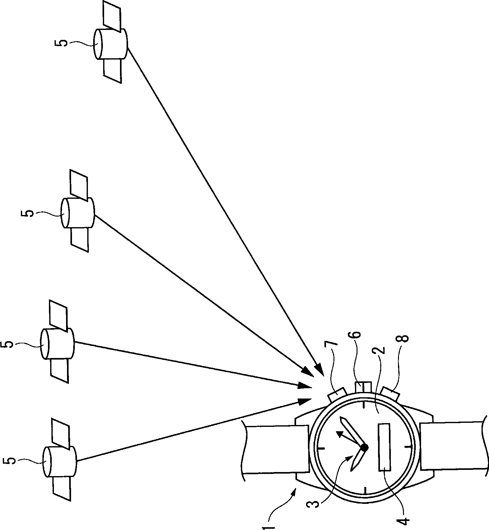 Timekeeping device and satellite signal reception method for a timekeeping device