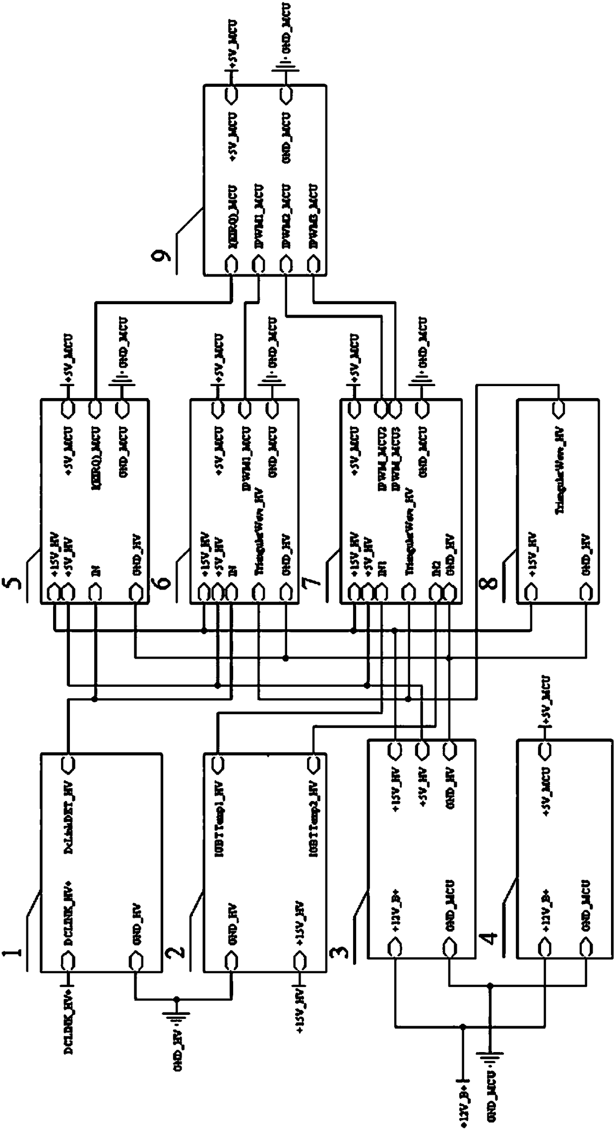 Isolated sampling circuit for motor and power battery controller