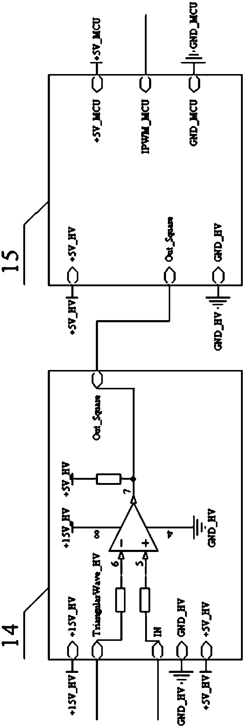 Isolated sampling circuit for motor and power battery controller