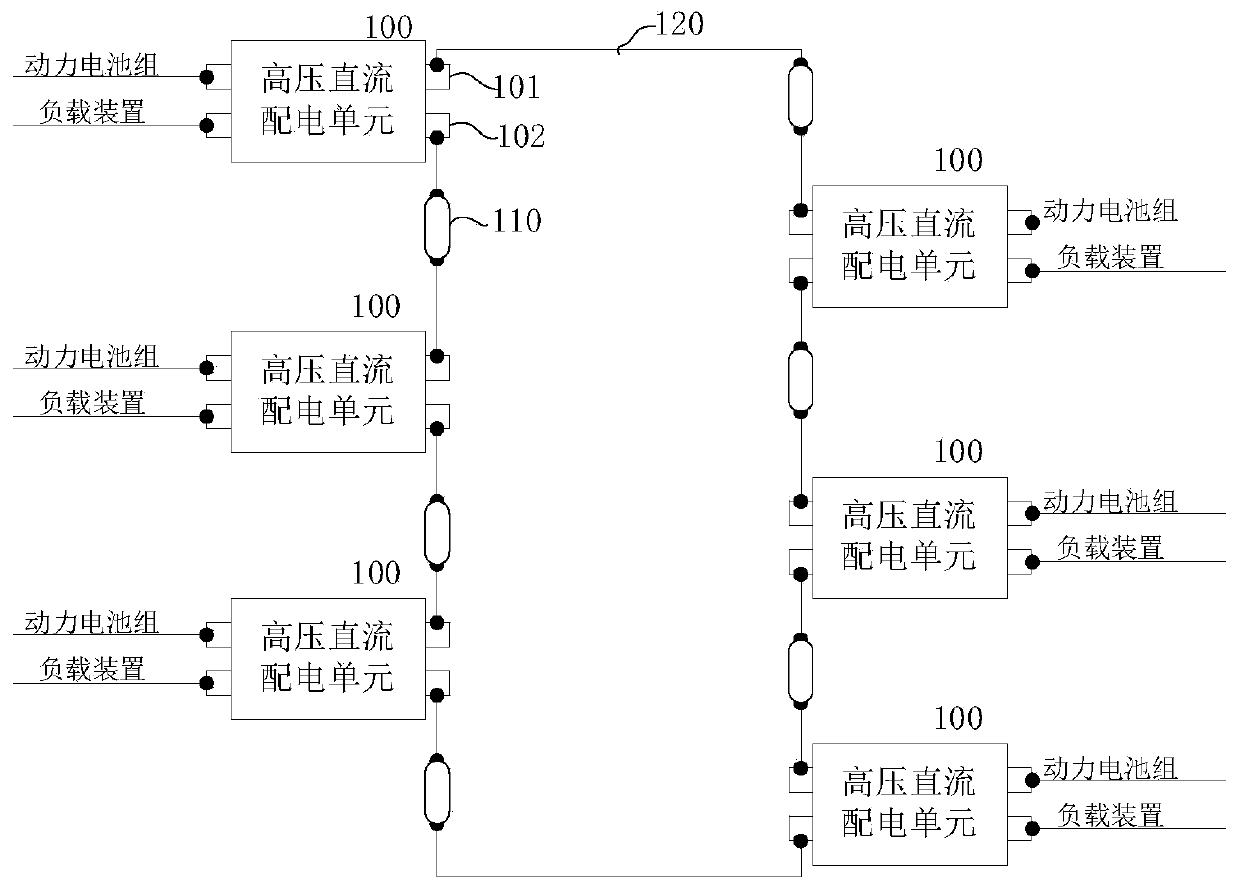 High-voltage direct-current power distribution system for heavy-duty electric vehicle