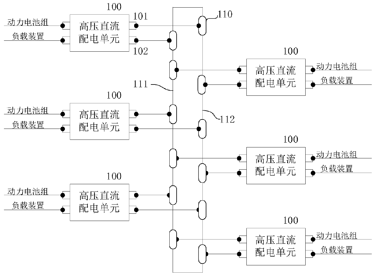 High-voltage direct-current power distribution system for heavy-duty electric vehicle