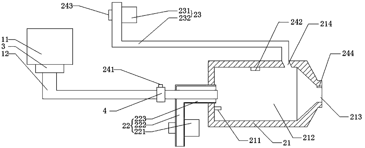 Biomass wood powder burning engine