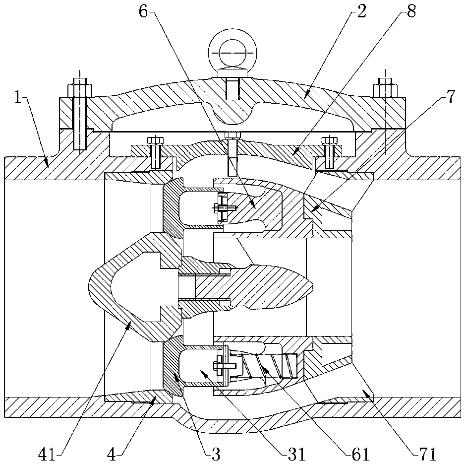 A Top Entry Axial Flow Check Valve