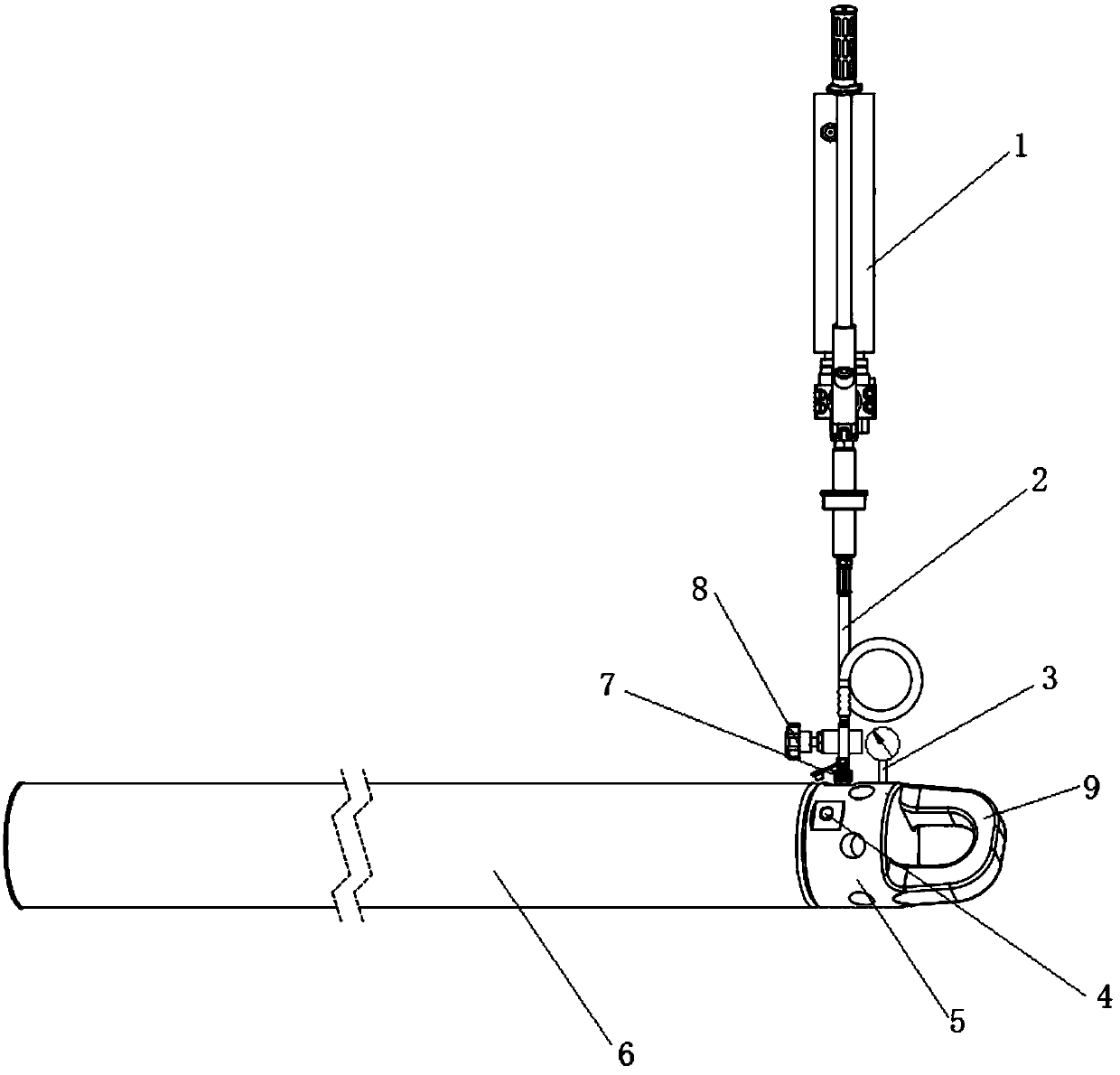 Positive pressure sealing performance test device