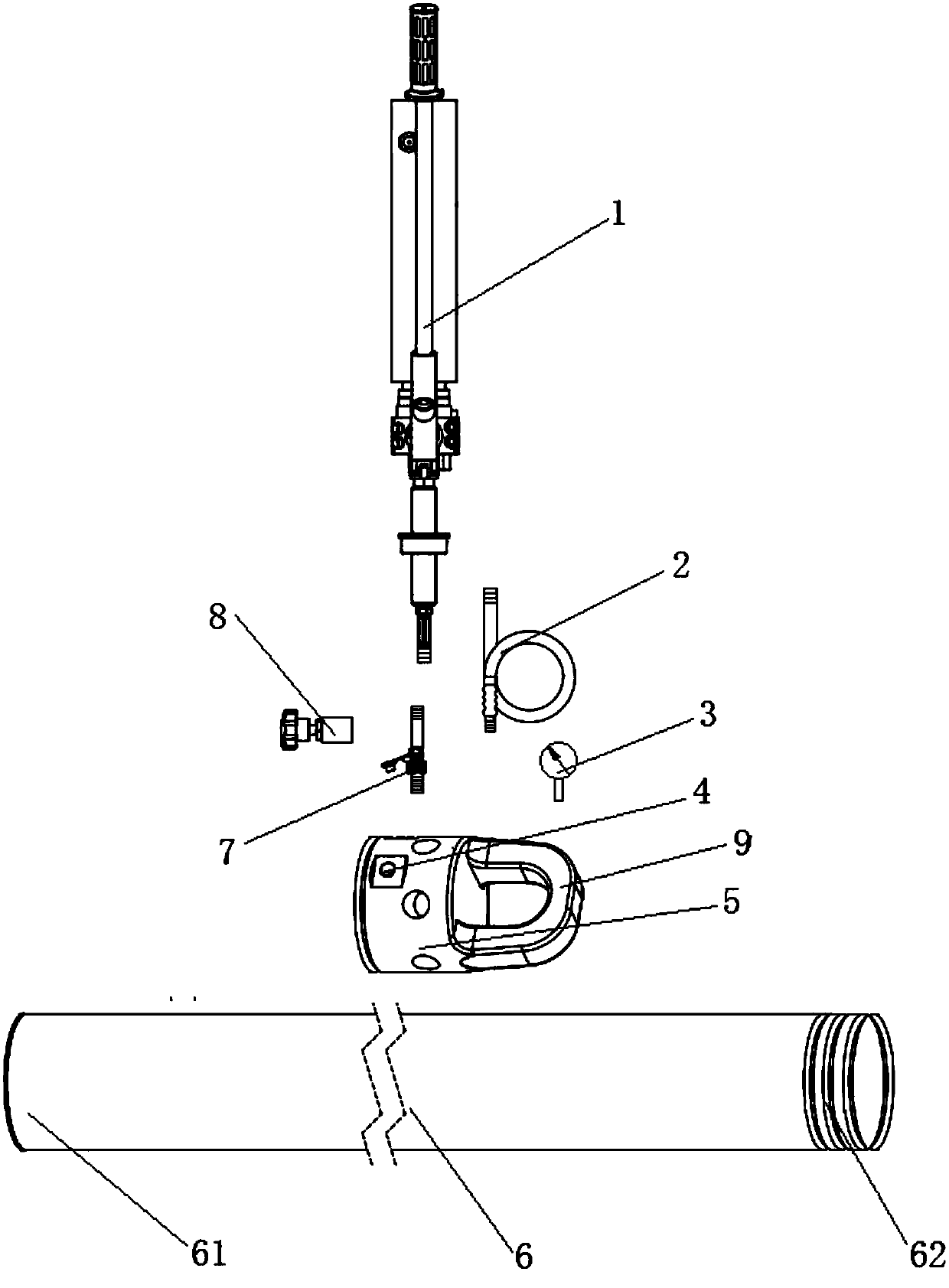 Positive pressure sealing performance test device