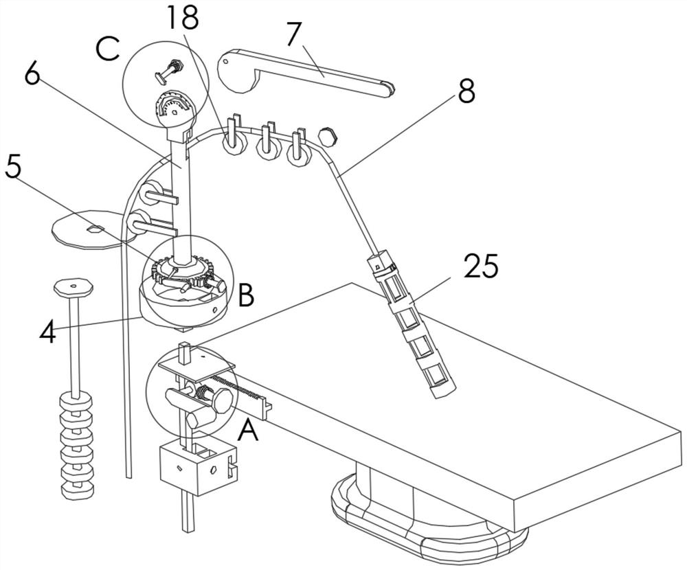 A shoulder arthroscopic surgical stand