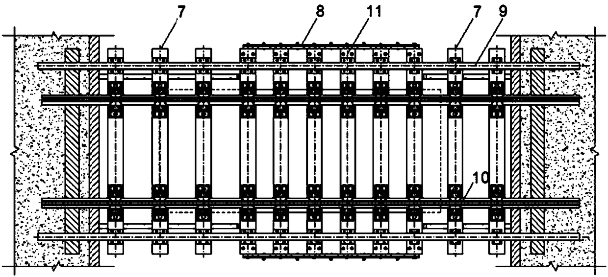 Integral beam-end retractable device suitable for super-long-span railway steel bridge