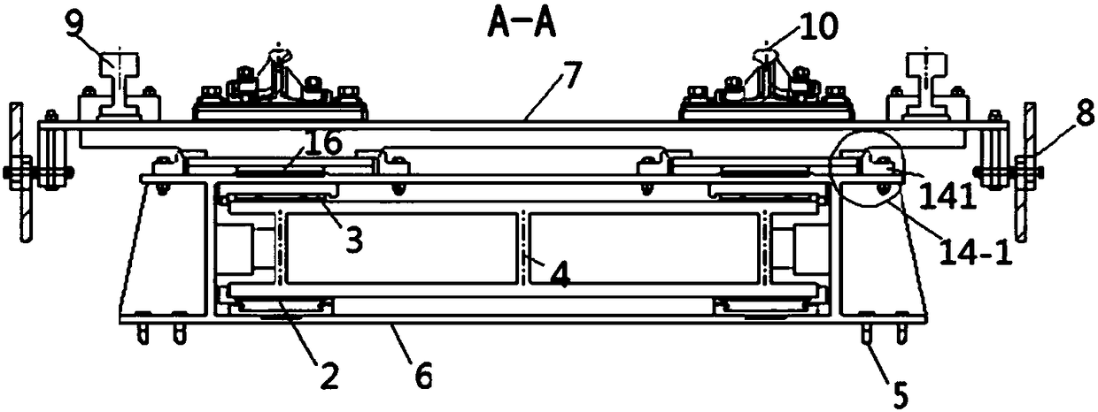 Integral beam-end retractable device suitable for super-long-span railway steel bridge