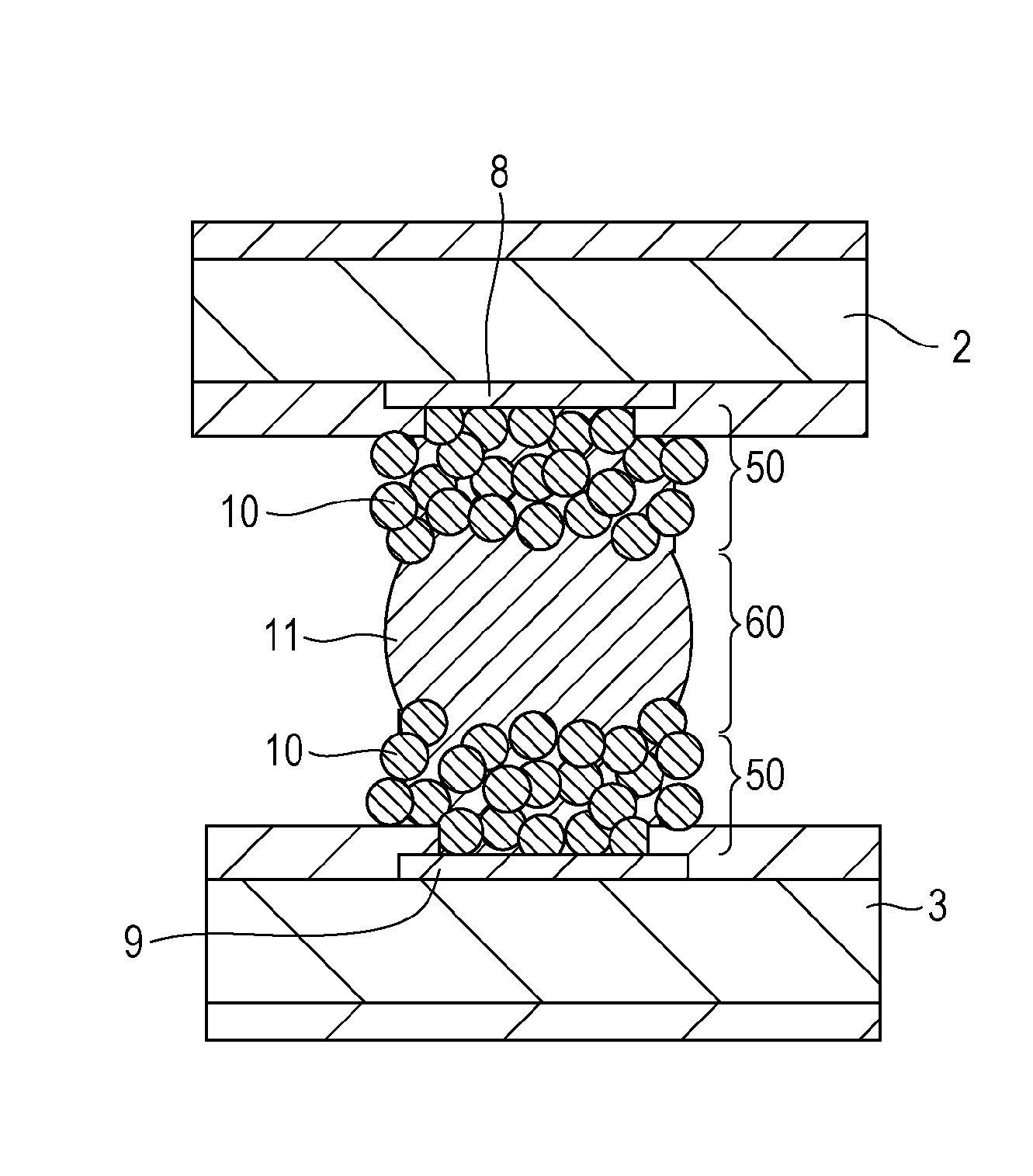 Stacked type semiconductor device and printed circuit board