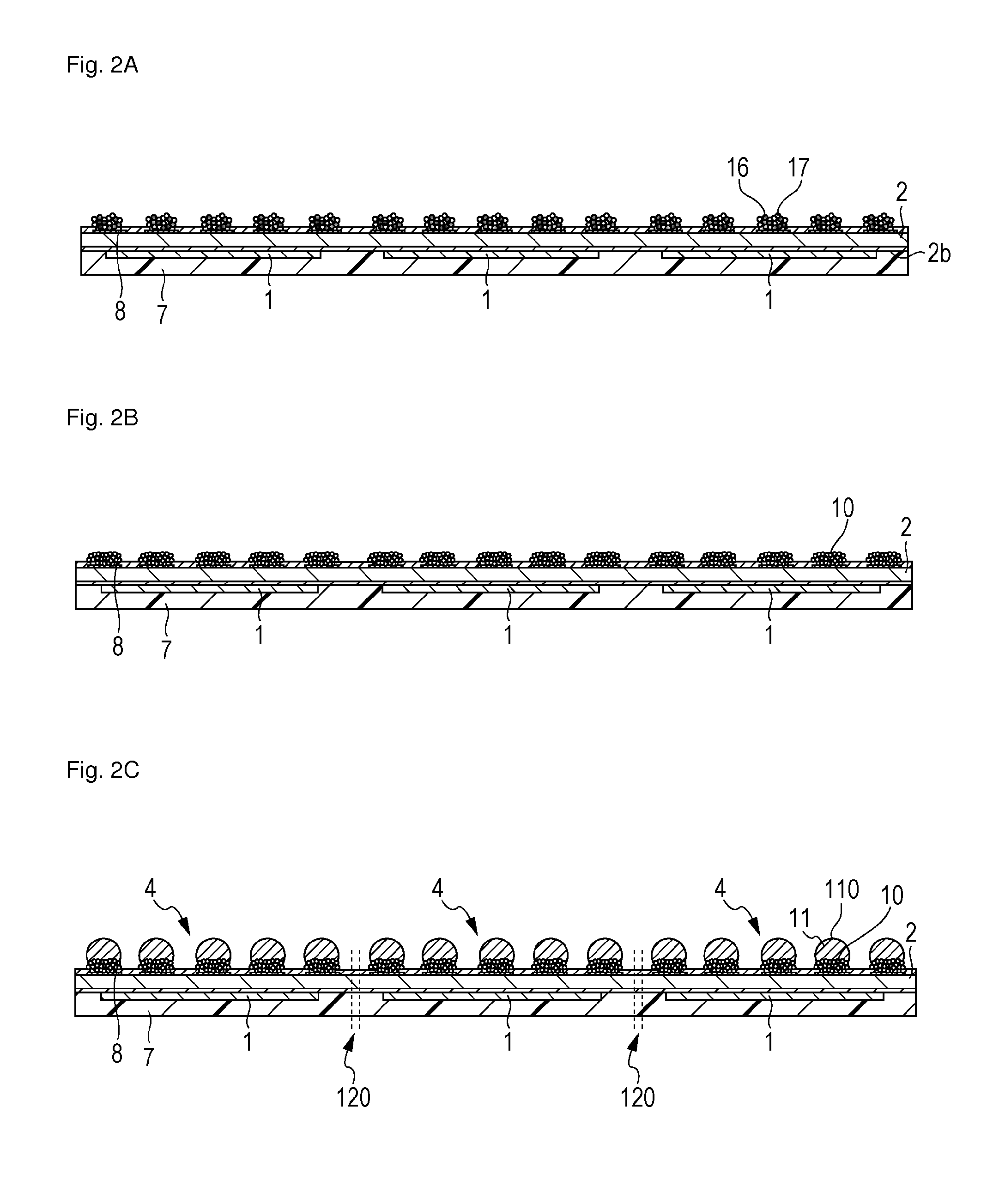 Stacked type semiconductor device and printed circuit board