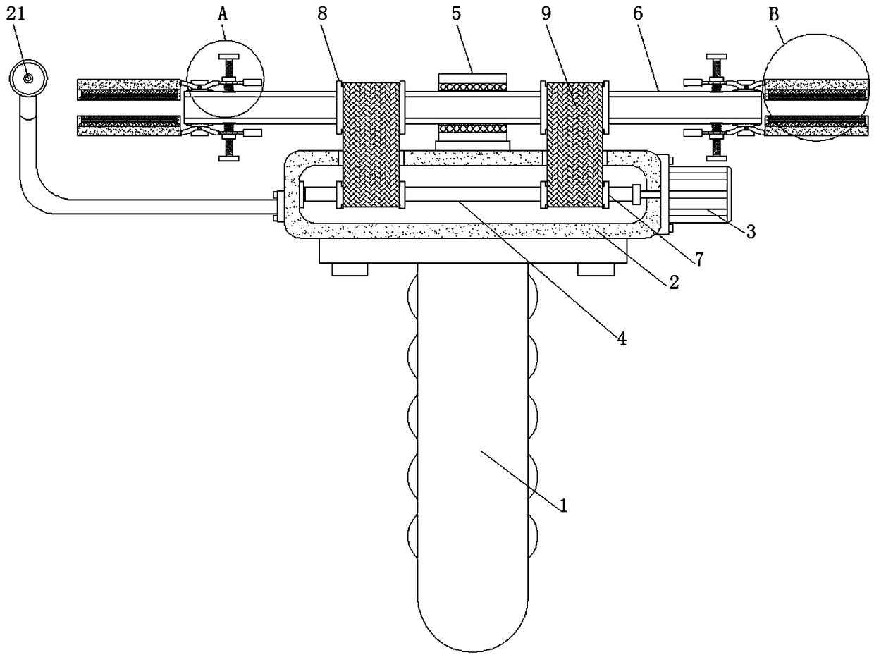 Handheld iron wire rust removing device