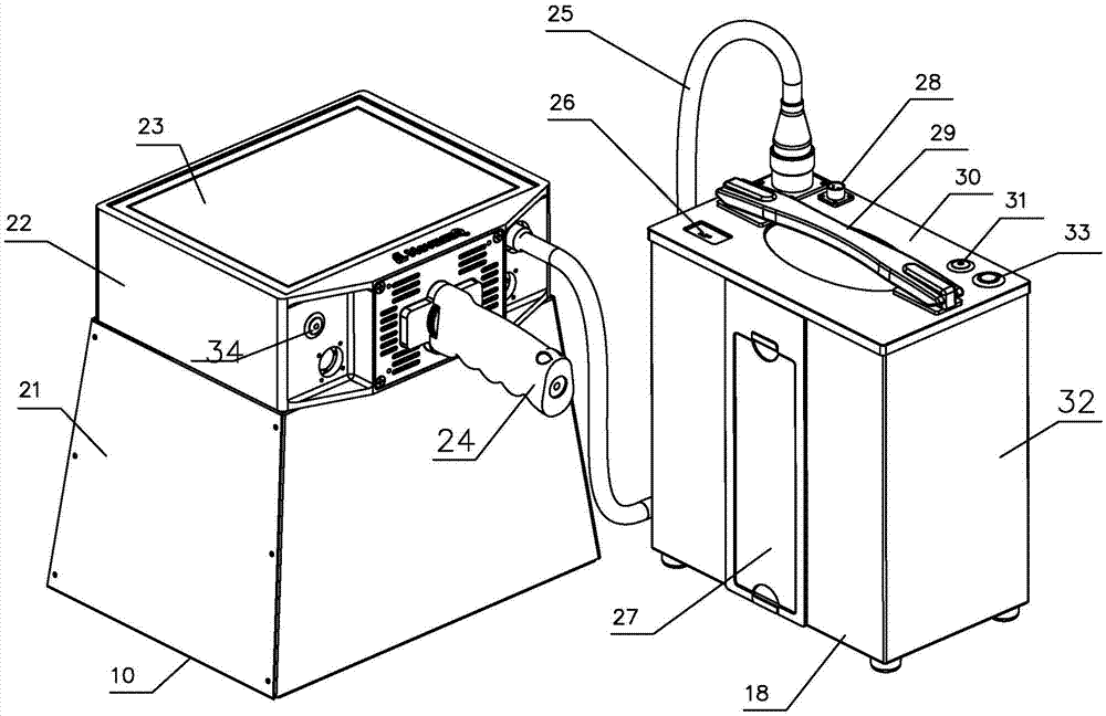 Portable nondestructive testing system for flashlight excitation heat waves