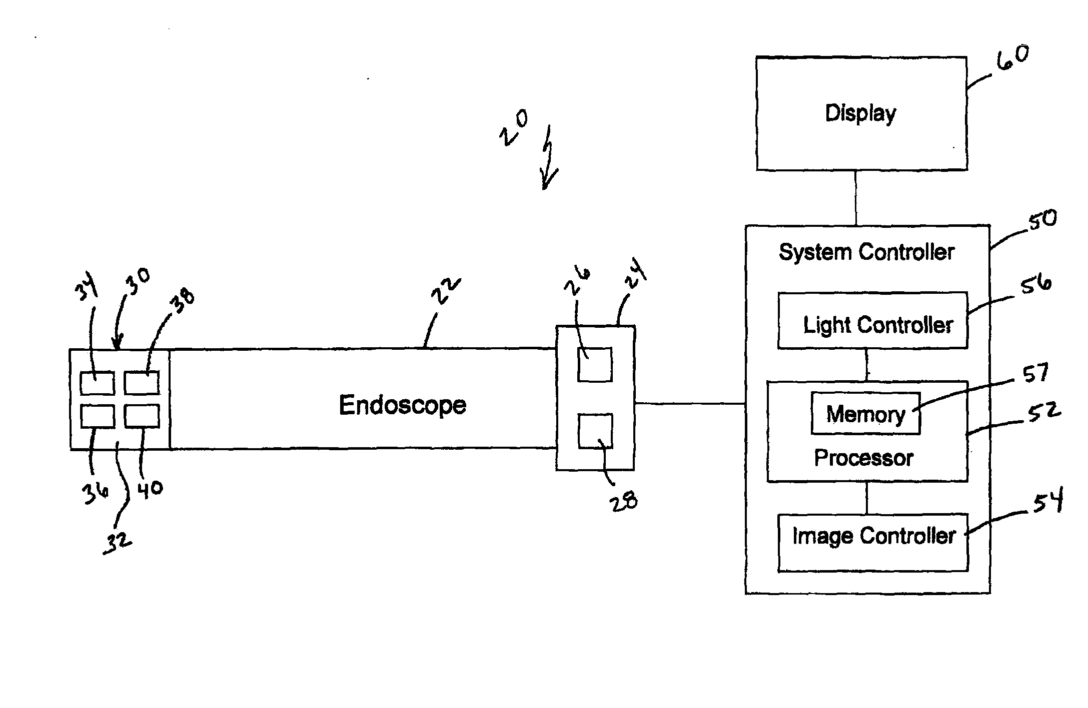 Endoscope with distal tip having encased optical components and display orientation capabilities