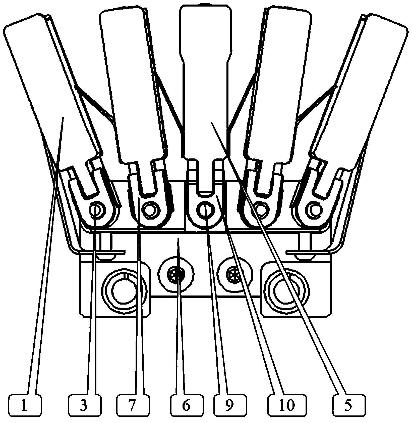 Finger probe unit of magnetic flux leakage detection device in floating pipeline