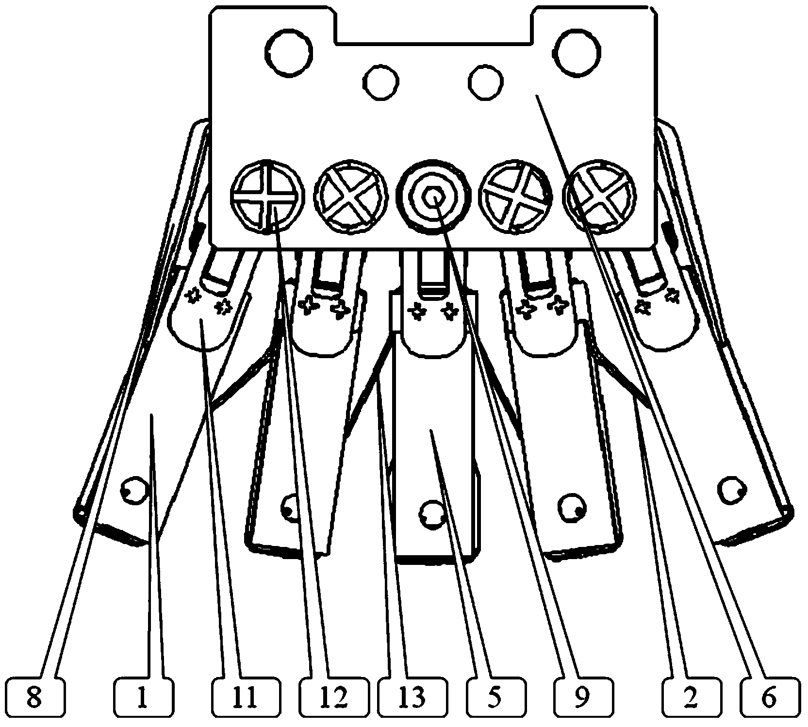 Finger probe unit of magnetic flux leakage detection device in floating pipeline