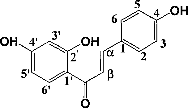 Isoliquirtigenin gelling agent for treating hemorrhoids and method of preparing the same