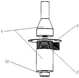 A viscose curing device for annular piezoelectric transducer