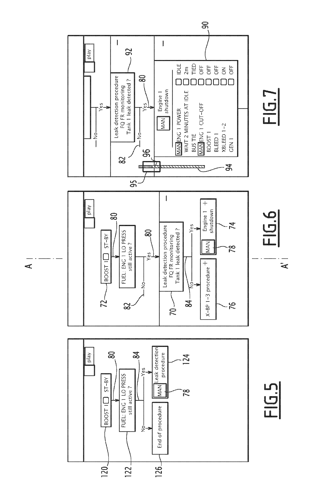 System for visualizing an aircraft procedure having several alternate sequences and related process