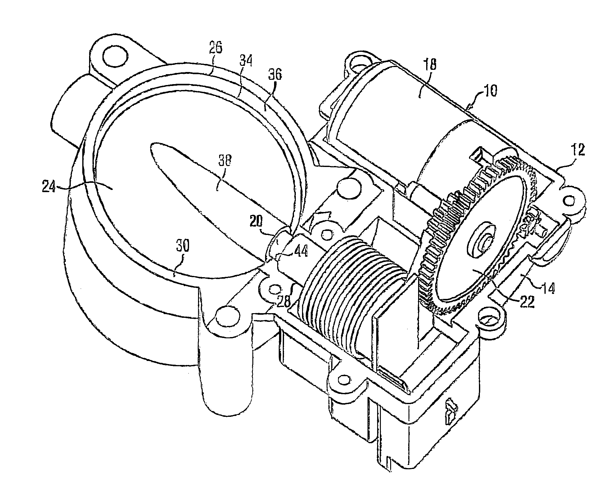 Throttle valve positioning device