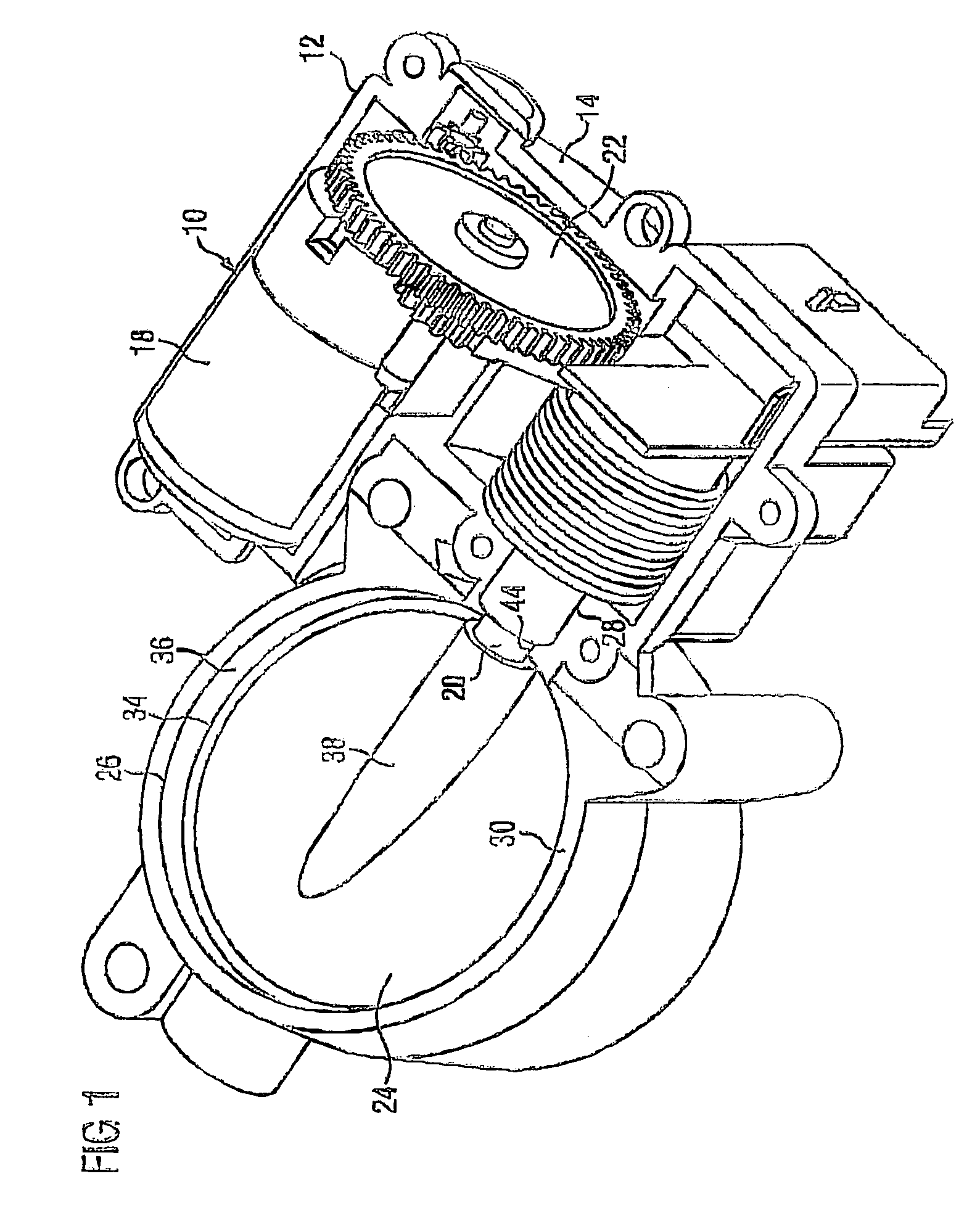 Throttle valve positioning device