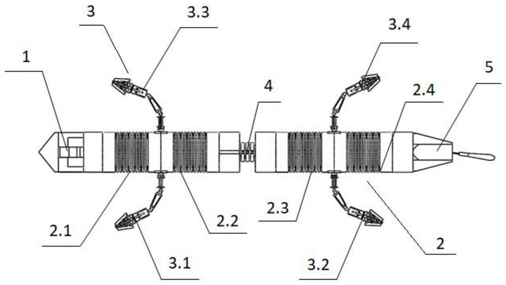 Soft bionic underwater detection robot