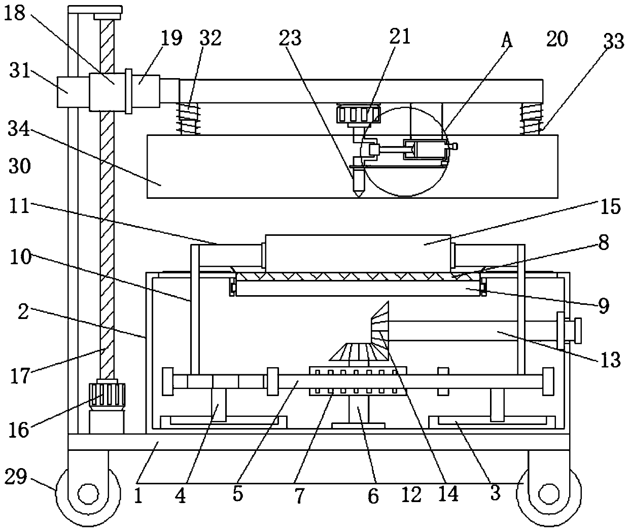 Rough machining device for metal tray production