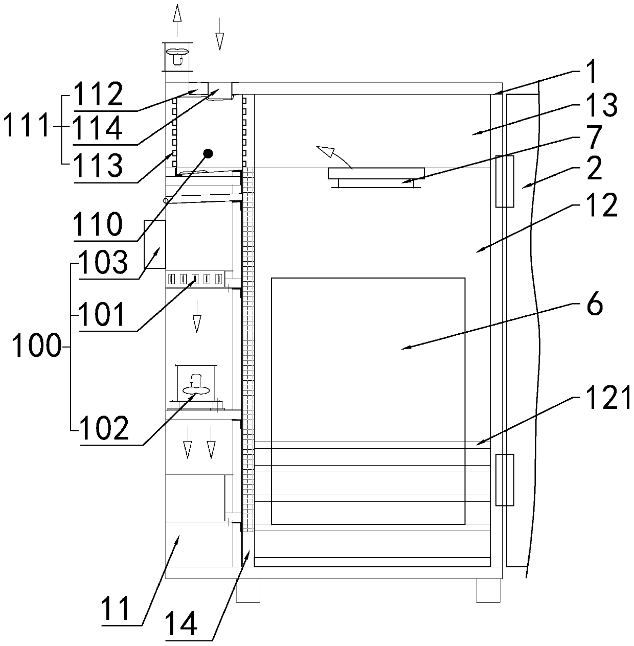 Heat circulation drying box and drying method thereof