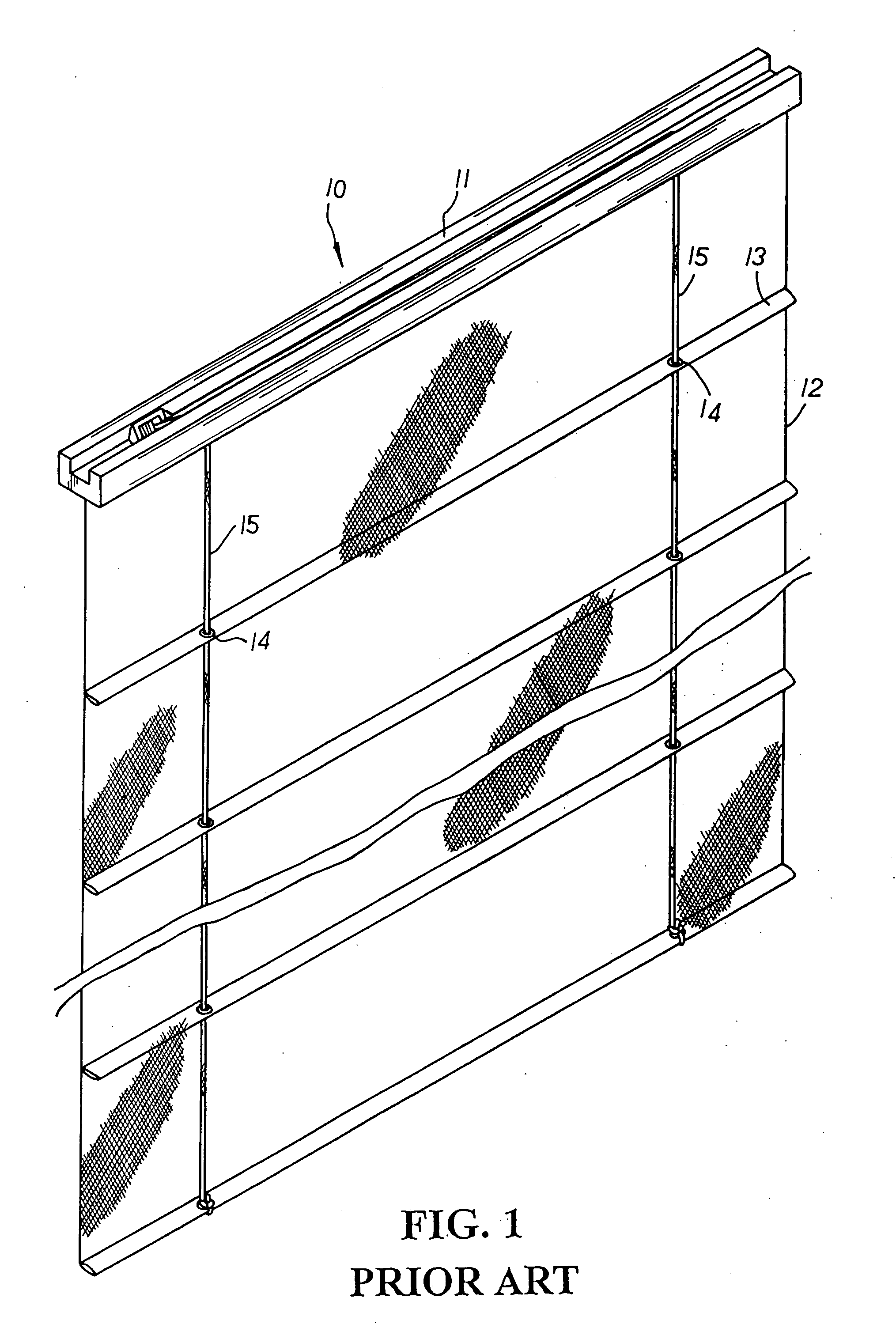 Upper beam of roman drapery