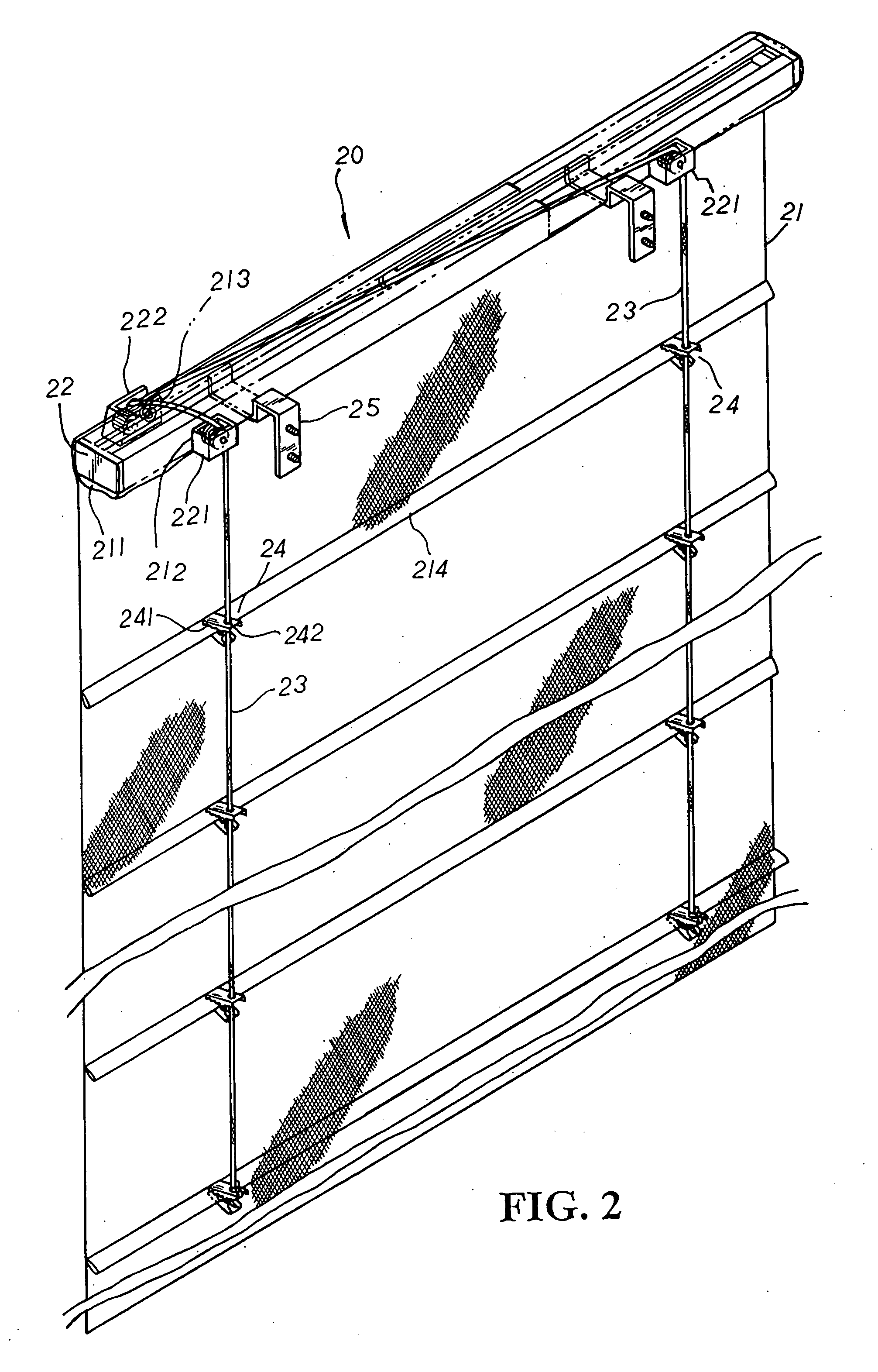 Upper beam of roman drapery