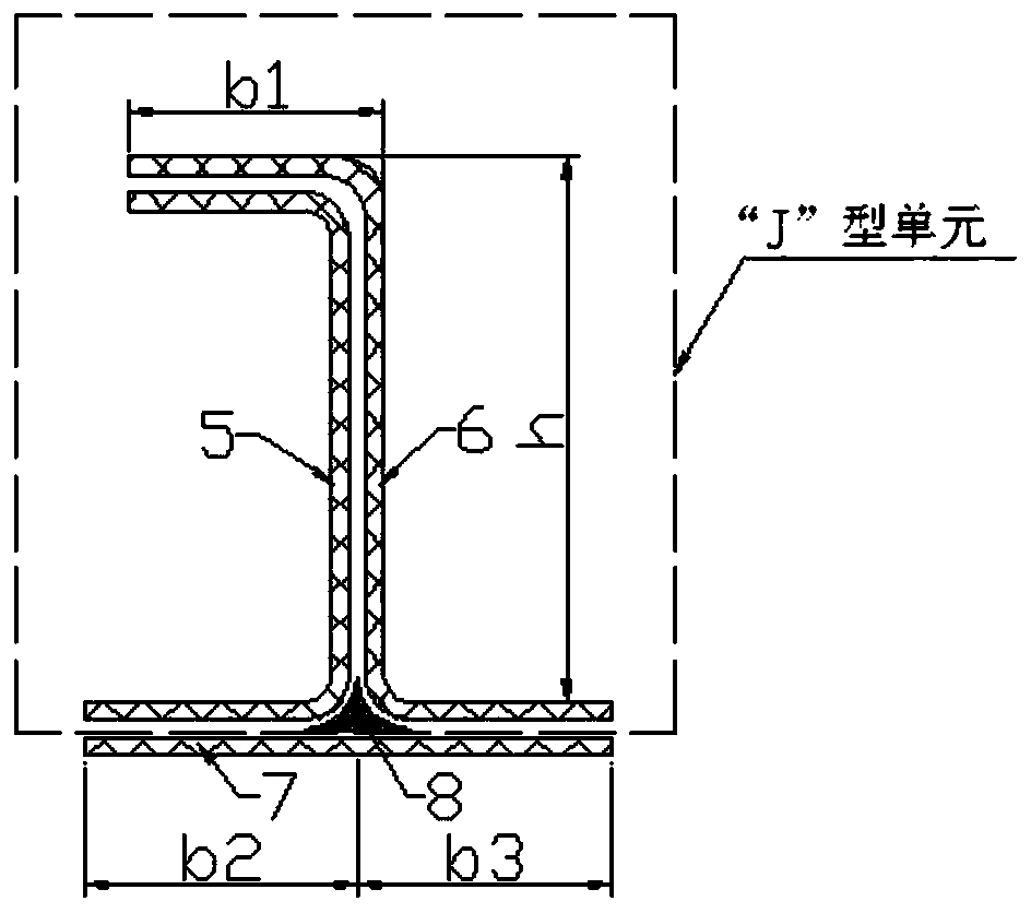 Preparation method of "J" type stiffened wall panel tackified preforms suitable for RFI technology