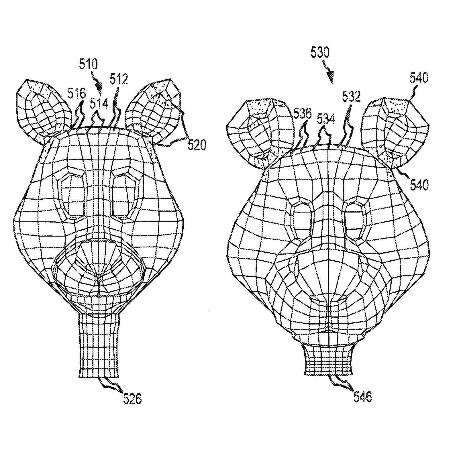 Attribute transfer between computer models including identifying isomorphic regions in polygonal meshes