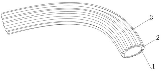 High-wear-resistance pure rubber hose