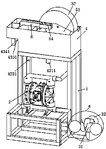 Collection device for oil slick in sewage pond