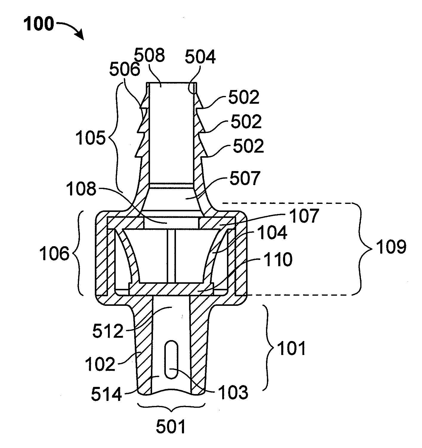 Valved enteral administration assembly