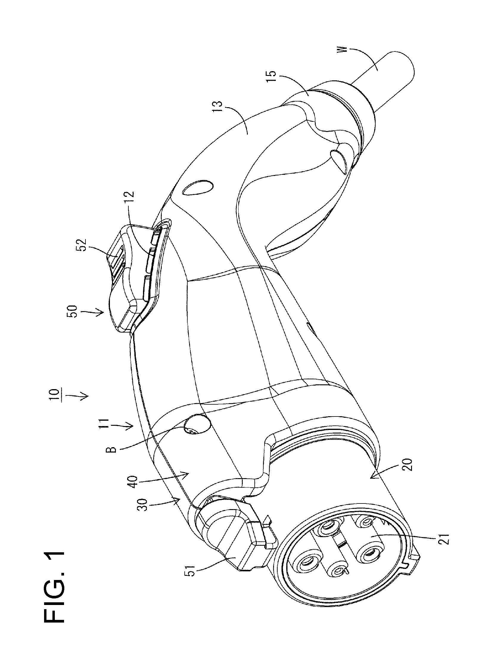 Self-locking wire holder mounted in a housing of a charging connector