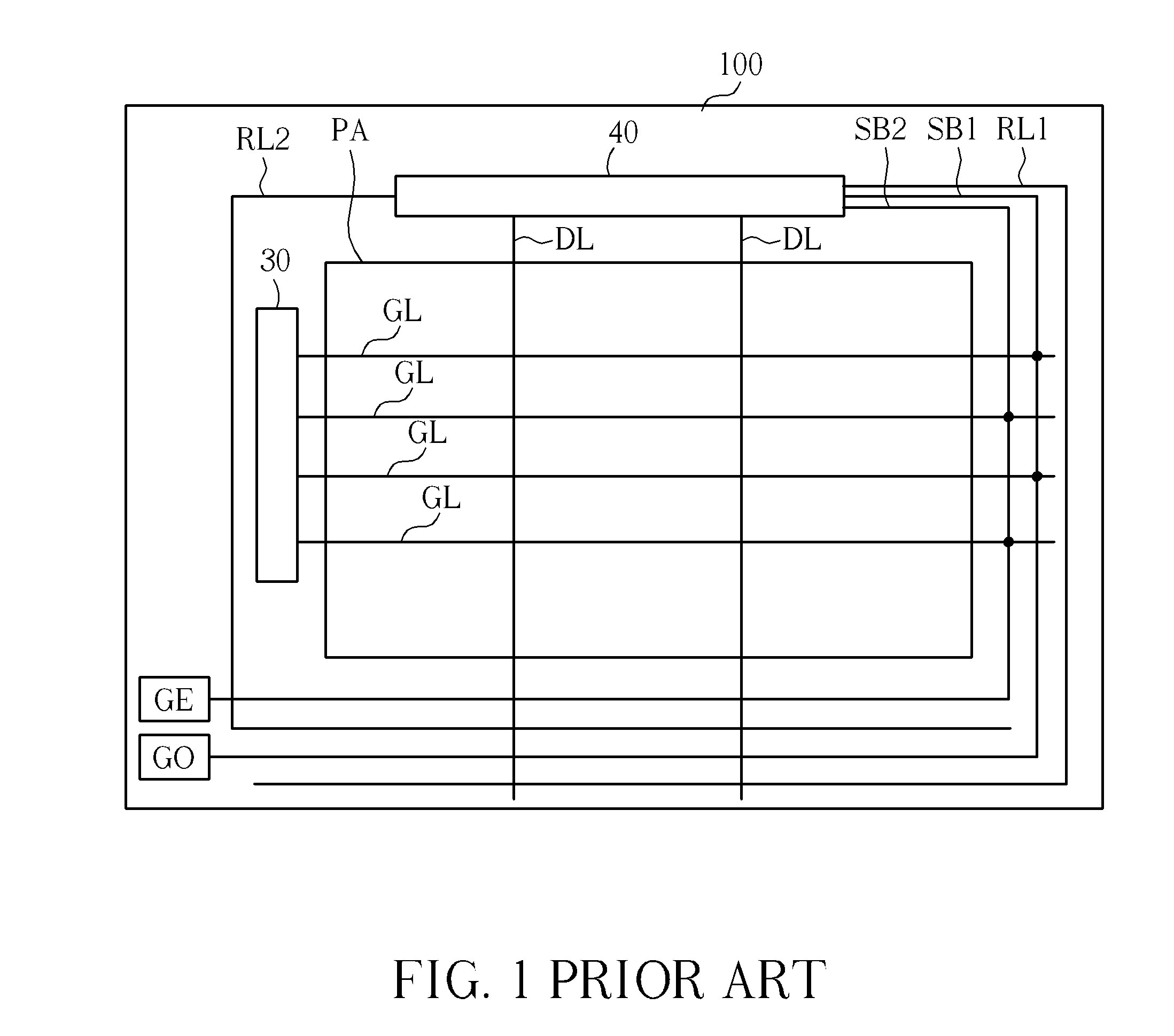 Display device having repair and detect structure