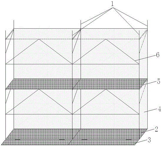 All-steel attached scaffold mounting method