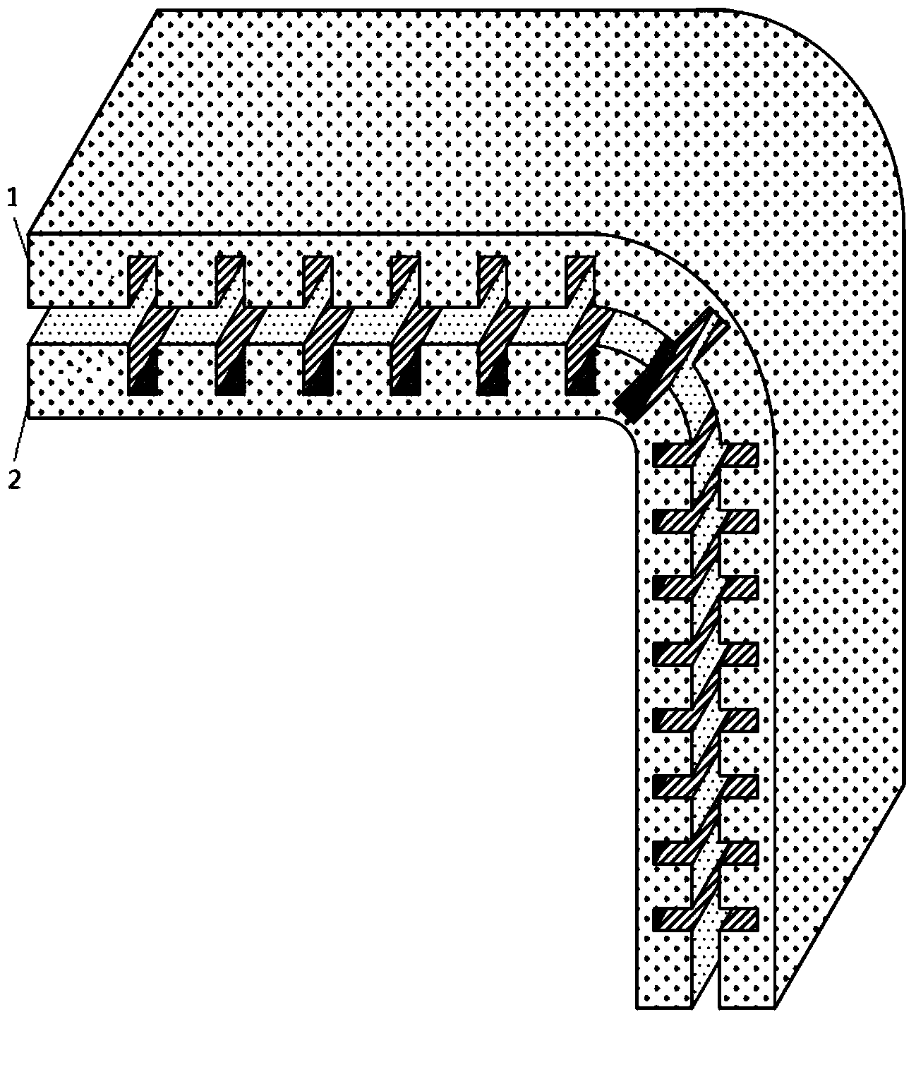 Terahertz low-loss bent waveguide