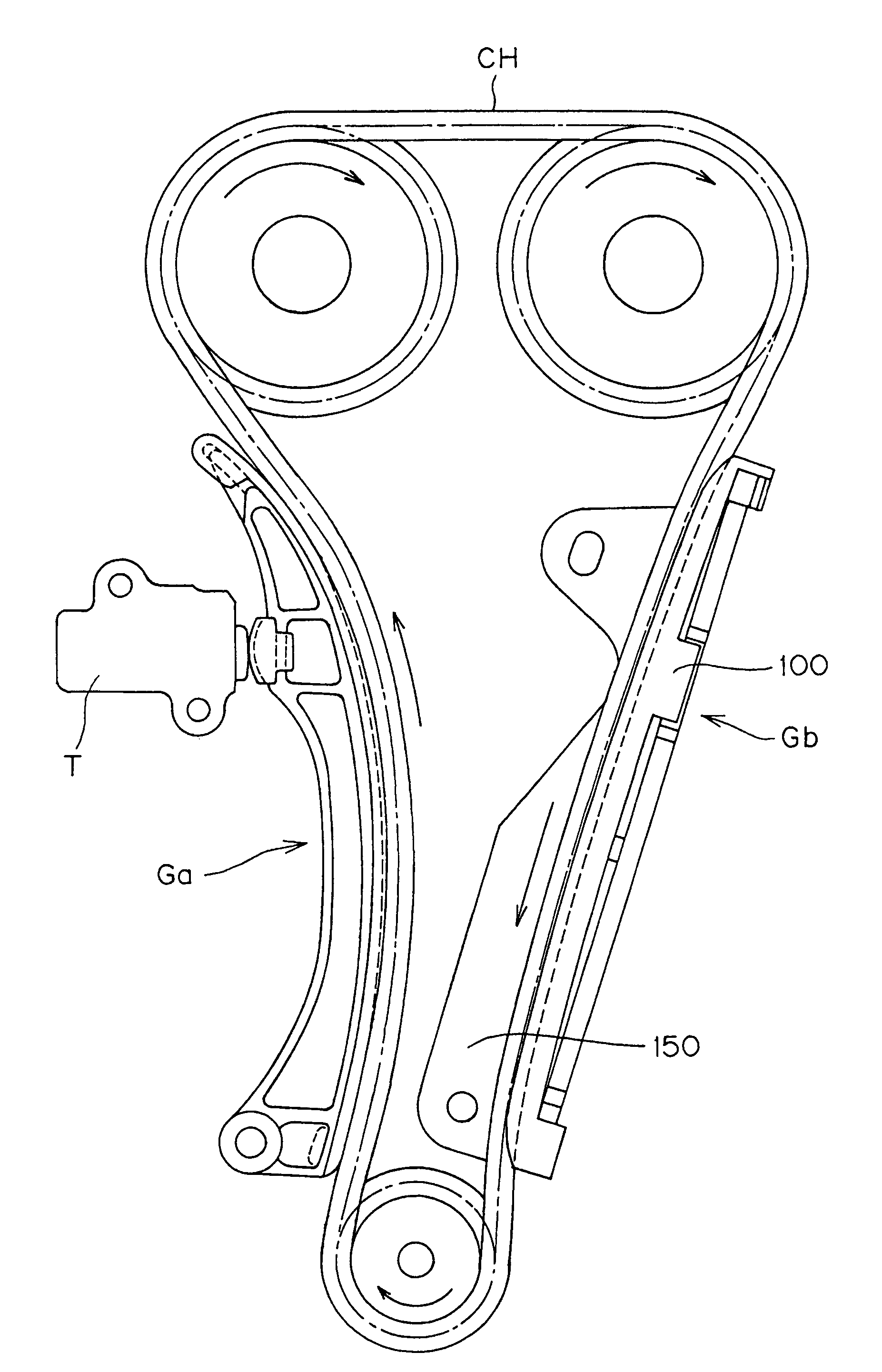 Sliding contact guide for transmission device