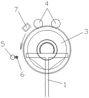 Water paint spraying and curing device of thrust wheel