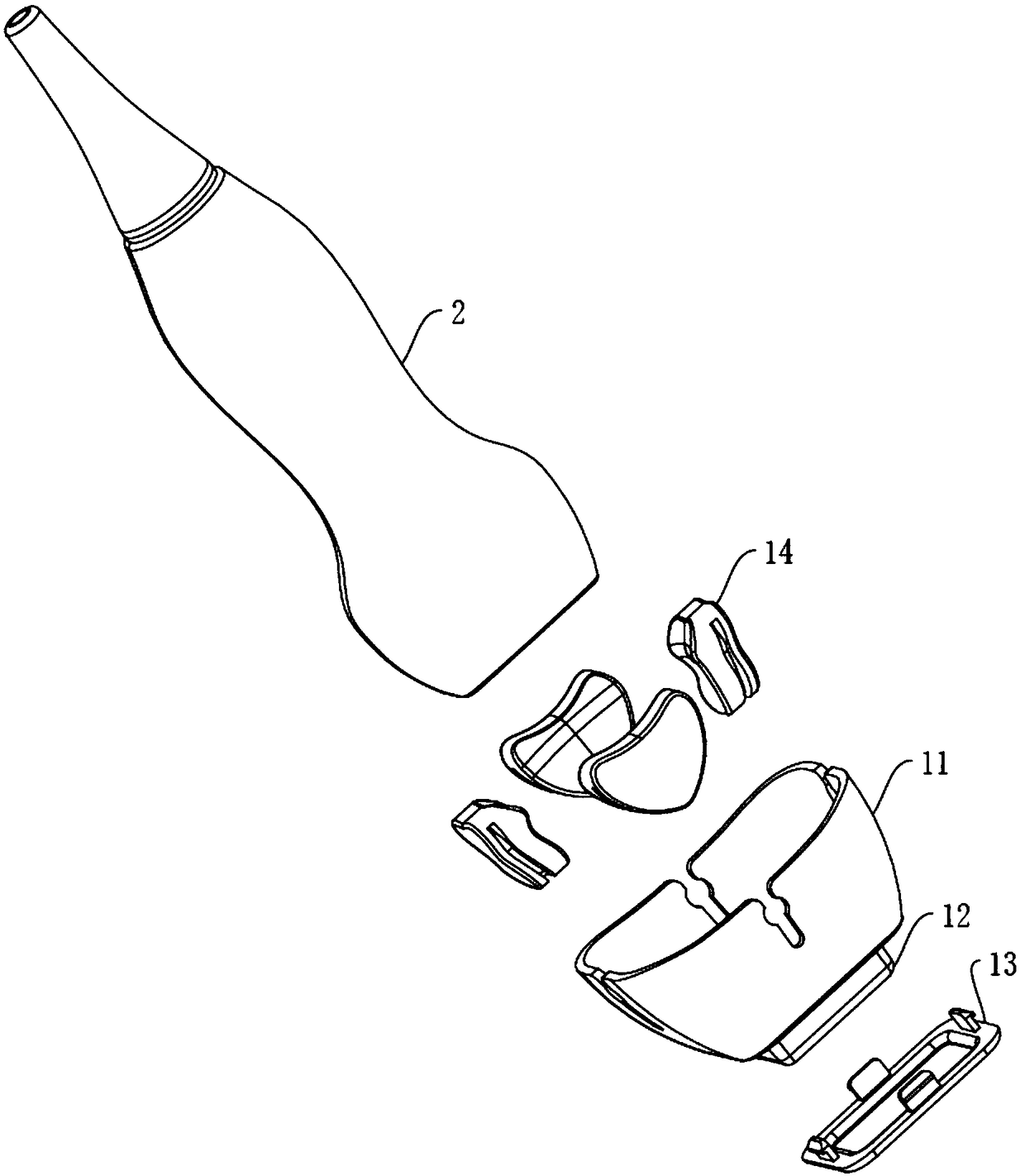 Ultrasonic probe coupling assembly and ultrasonic probe mechanism